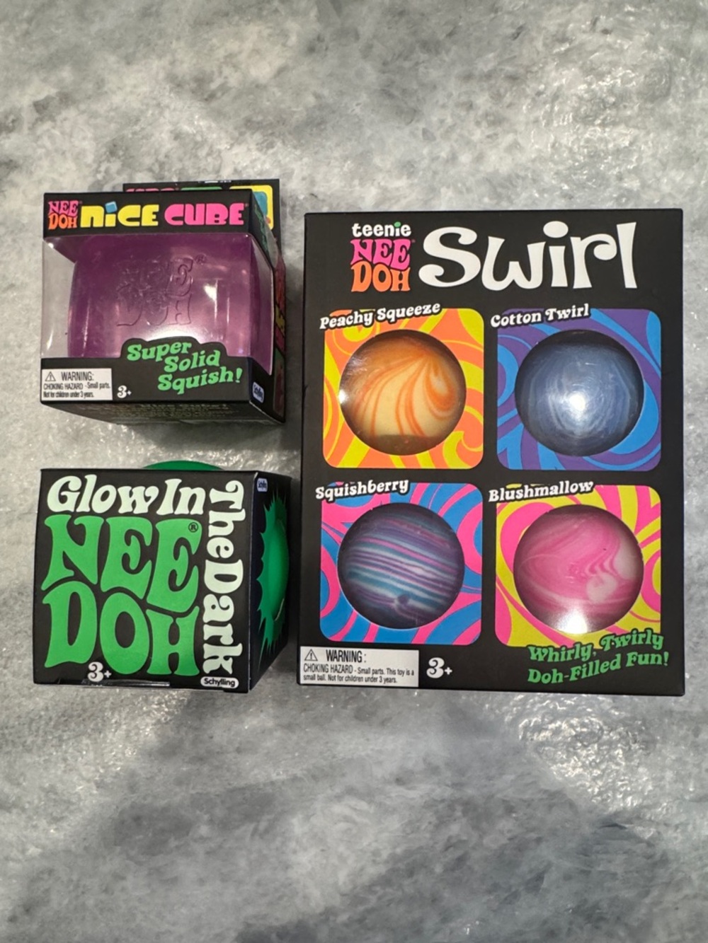 Teenie NeeDoh Swirl Sensory Squish Ball Set - Multicolor